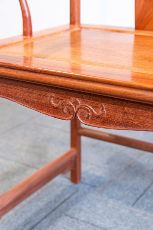 红桥红  家具严选  缅甸花梨（大果紫檀）【上博四出头 官帽椅】 商品图5