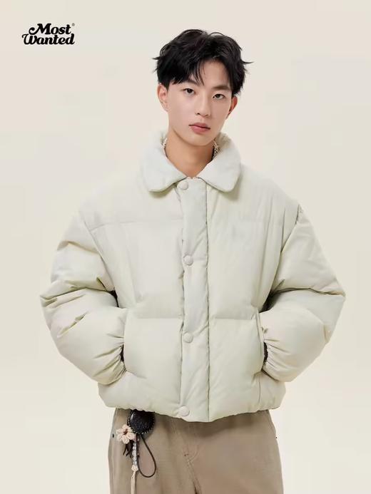 mostwantedlab彩虹/M2434142/小花刺绣翻领短款面包羽绒服 商品图0