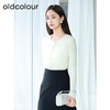 oldcolour春季新品时尚气质纯色圆领通勤毛织短外套女Q120512A1 商品缩略图2