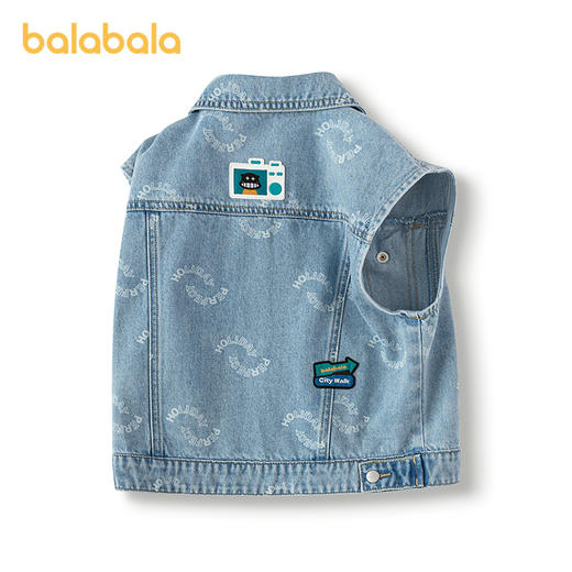 【设计师SICO】巴拉巴拉男童马甲纯棉牛仔外套2025春新款 商品图2