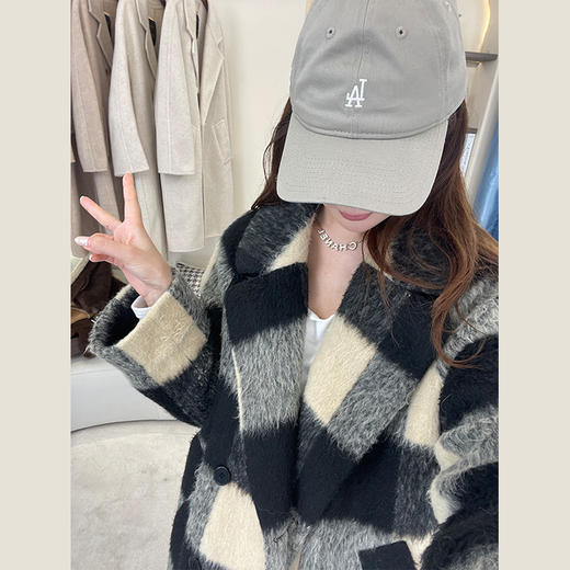 富士雪山/ 私服系韩剧女主氛围感羊毛冬季保暖夹棉大衣 商品图2