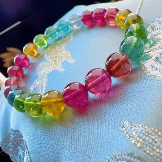 8mm-9mm单圈彩虹碧玺手串 商品图1