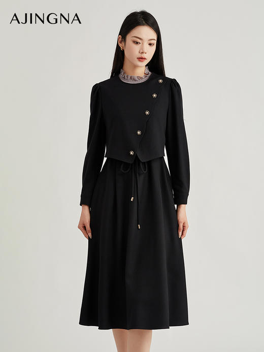 【商场同款】阿菁娜法式假两件拼接连衣裙A29C112052 商品图1