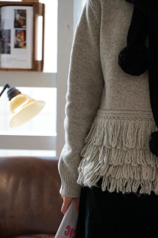 （g）羊毛流苏针织毛衣 商品图5