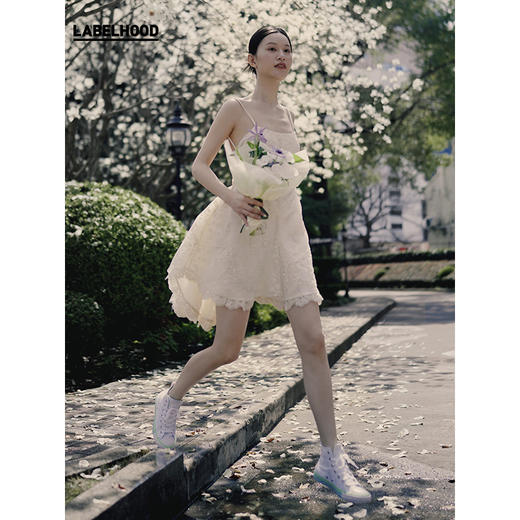 【Peng Tai×LABELHOOD】蕾虎联名款吊带露背蕾丝连衣裙 商品图0
