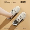ZHR银色真皮德训鞋女2025春季新款时尚百搭休闲鞋透气软底休闲鞋 商品缩略图7