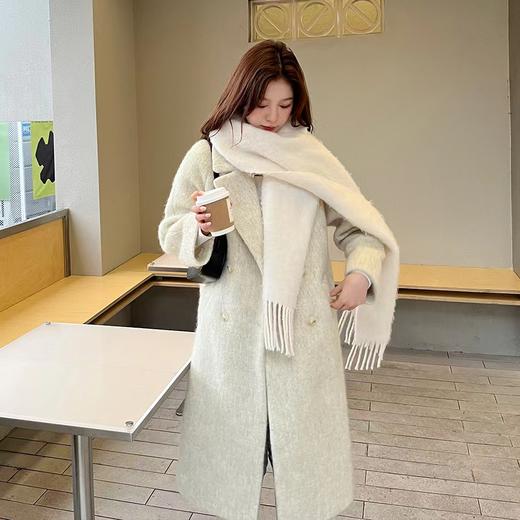 富士雪山/ 私服系韩剧女主氛围感羊毛冬季保暖夹棉大衣 商品图1