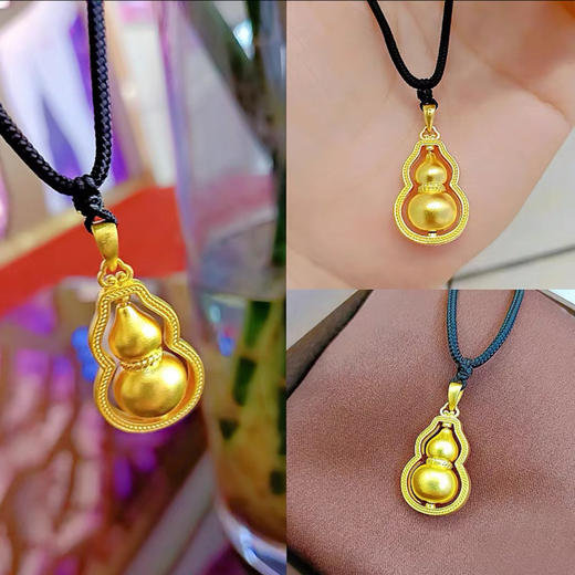 钻石豪门足金999葫芦吊坠女2025新款黄金福禄纯金葫芦挂件送女友 P 商品图5