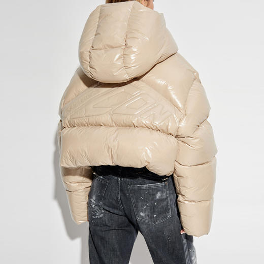 DSQUARED2 女士徽标绗缝连帽羽绒服 米色 S80AM0040 S60518 113 商品图2