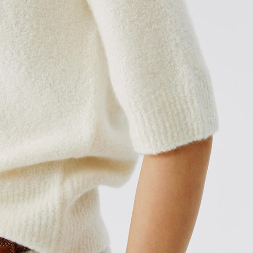 东黎 • 山羊绒女士秋冬圈圈纱圆领半袖 4852 商品图6