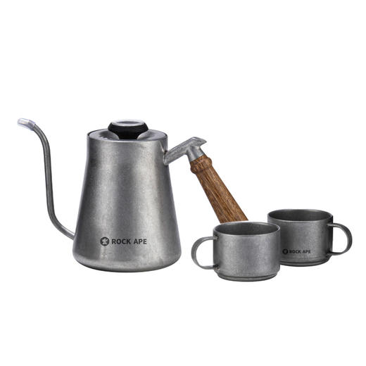 【自营】洛克猩球-复古手冲壶套装银色 商品图4
