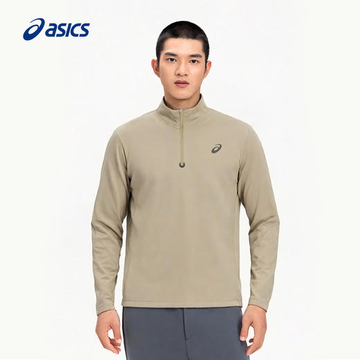 ASICS亚瑟士男式速干抗菌跑步长袖舒适保暖透气半开领运动T恤2011D324 商品图1