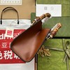 GUCCI古驰 Diana 竹节 双G徽标可拆卸可调节肩带 帆布拼皮革饰边 帆布包托特包Tote包购物袋单肩斜挎手提包 迷你 女款 棕色（CB） 商品缩略图3