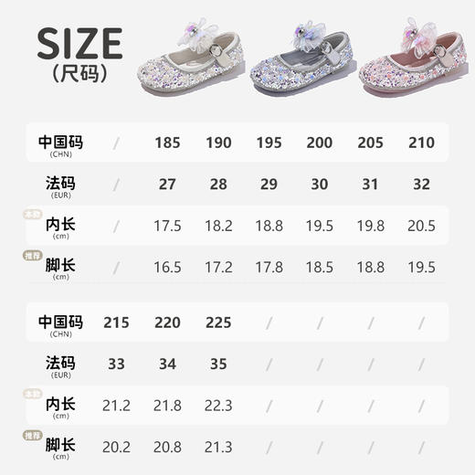 ANNIL/安奈儿2025春季新款女宝宝公主鞋软底女童皮鞋儿童单鞋闪亮水晶鞋HG5101224 商品图4
