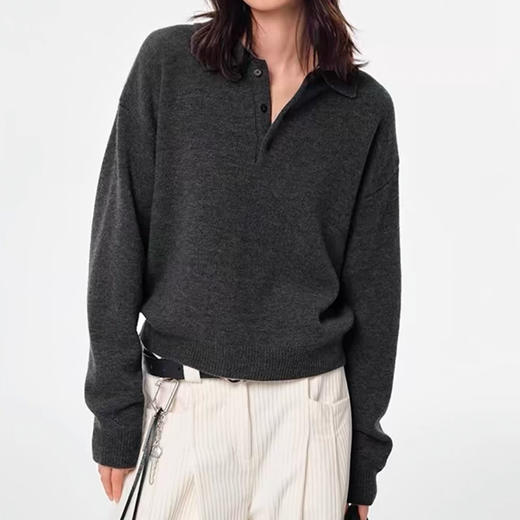 馥迦知性简约Polo针织衫 商品图2