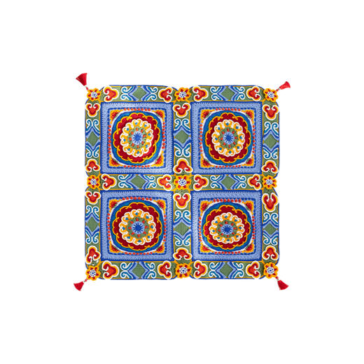 苏苏姐家宫殿天花彩画毯手工DIY编织钩针4股棉毛线自制材料包 商品图4