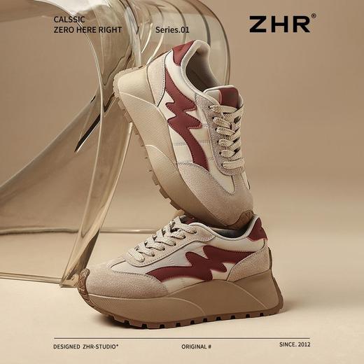 ZHR则则厚底老爹鞋女2025春季新款百搭ins休闲鞋透气弹软运动鞋女 商品图3