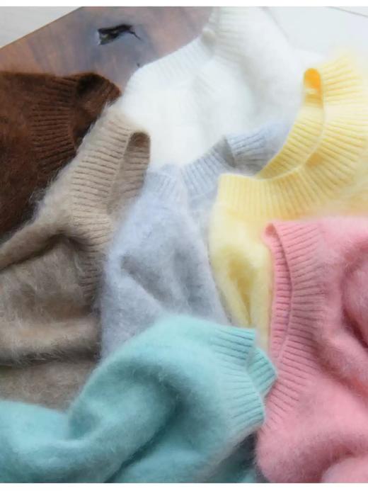 【源头工厂】100纯山羊绒一线成衣无缝拉绒圆领超A级针织衫毛衣 商品图1