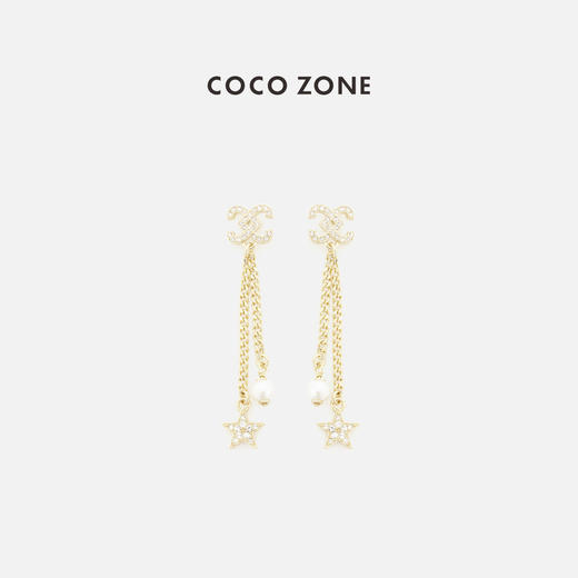 COCO ZONE 时尚女士轻奢设计感浅金色耳钉CC2D3333 商品图0
