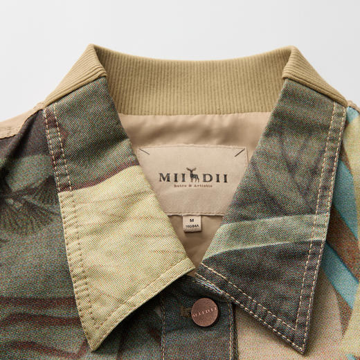 谜底花色马甲女2025春新品复古风主题印花挺阔马夹外套251MM0103 商品图3