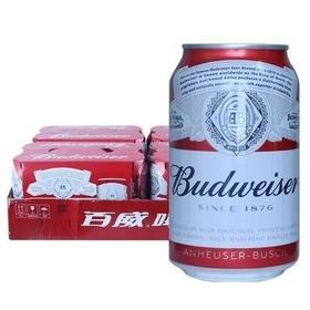 【啤酒】百威啤酒330毫升*24罐