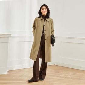 【高货sh】全新升级【铂金会员404/天猫539/差价135】(40814) 洛诗琳2025春季新款宽松插肩袖显高显瘦休闲中长款女风衣