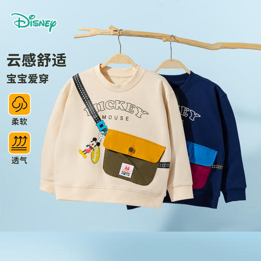 迪士尼宝宝卡通2025春季男童套头卫衣ZD1ES016 商品图4