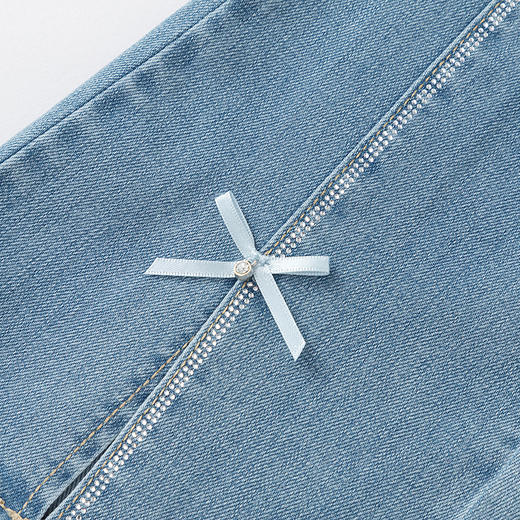 巴拉巴拉儿童牛仔裤女童开叉喇叭裤2025春季新款长裤 商品图3