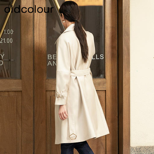 oldcolour春季新品时尚英伦风收腰显瘦通勤风衣外套女Q130414A1 商品图4