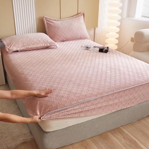 【全包围不移位】A类纯色牛奶绒床笠三件套宝宝绒床盖床罩床套席梦思保护套床垫套 商品图8