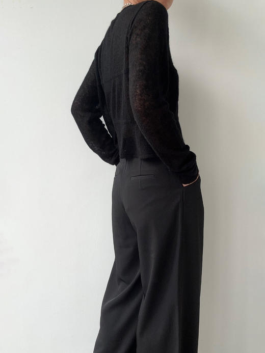 TU｜C05AW24-KW01 系带超轻针织开衫 [ 黑BK00 / 白WT00 / 棕BR00 ] 商品图2