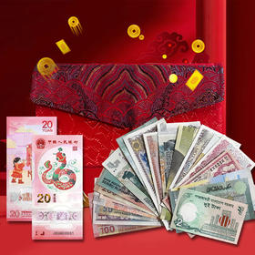 【金蛇献瑞】贺岁大红包 爆火蛇钞+20张外币红包，创意新年压岁钱红包