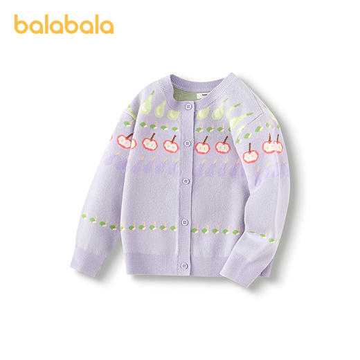 巴拉巴拉童装女童毛衫提花针织衫2025春新款开衫甜美 商品图4