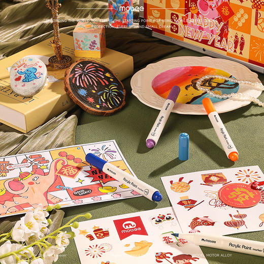 mobee 2025新年款60色丙烯马克笔礼盒 商品图2