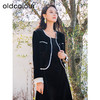 oldcolour春季新款黑色简约气质时尚百搭宽松短外套女Q110418A1 商品缩略图4