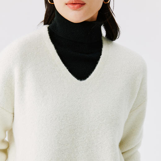 东黎 • 圈圈纱女士秋冬V领套衫 4555 商品图10