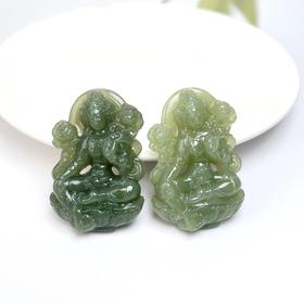 和田玉度母50*35吊坠/多样性发一