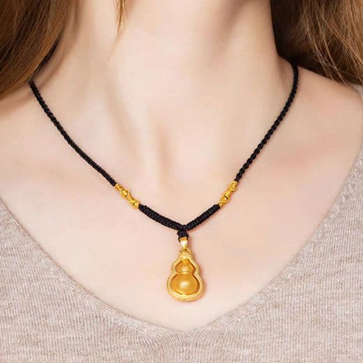 钻石豪门足金999葫芦吊坠女2025新款黄金福禄纯金葫芦挂件送女友 P 商品图8