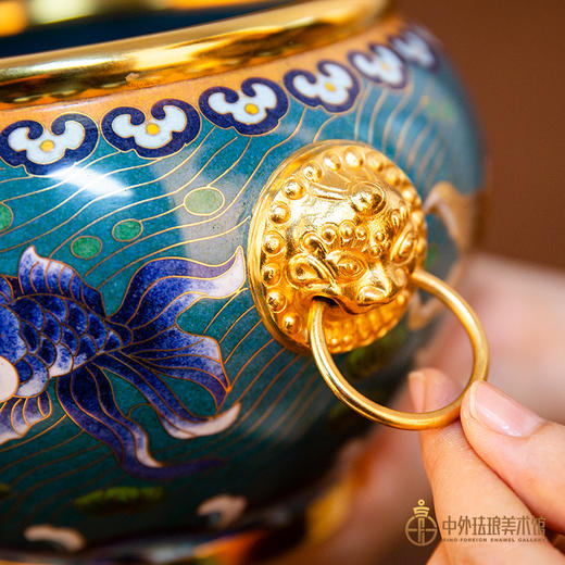 掐丝珐琅鱼藻纹缸 商品图0