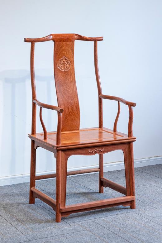 红桥红  家具严选  缅甸花梨（大果紫檀）【上博四出头 官帽椅】 商品图1