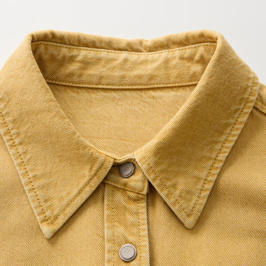 谜底连衣裙长袖女2025春季新品假两件式牛仔棉水洗短裙251ML0088 商品图3