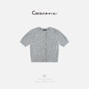 COCO ZONE "珍妮心事"千金风单排扣短袖针织衫ACD1A0015 商品缩略图0