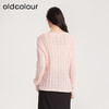 oldcolour春季新款纯色气质V领软糯温柔套头针织衫女Q110515A1 商品缩略图4