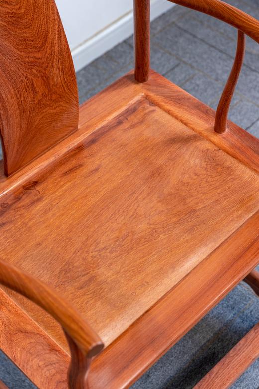 红桥红  家具严选  缅甸花梨（大果紫檀）【上博四出头 官帽椅】 商品图4