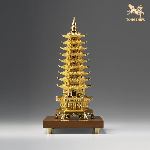 铜师傅《文昌塔》办公室书桌书房铜摆件 家居装饰工艺品 商品图4