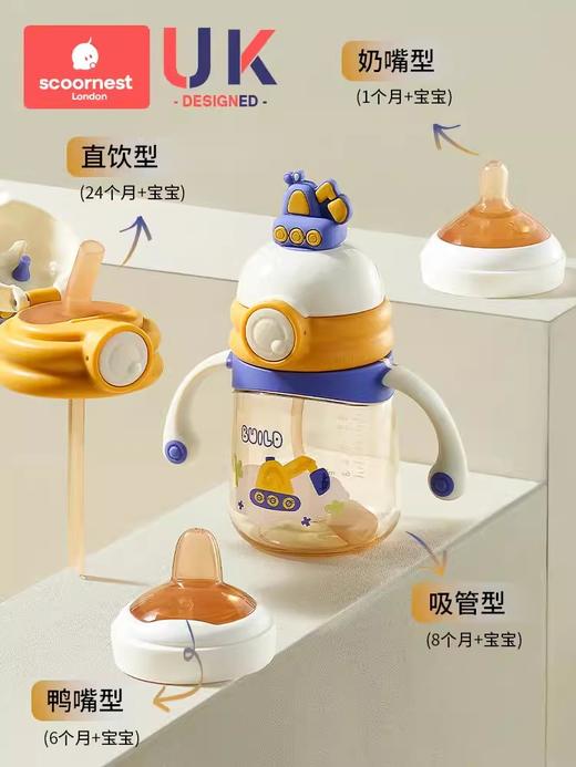 科巢儿童吸管杯ppsu婴幼儿学饮杯喝水直饮杯1-2岁以上牛奶杯防呛 商品图2