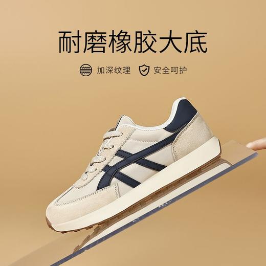 ZHR银色真皮德训鞋女2025春季新款时尚百搭休闲鞋透气软底休闲鞋 商品图3