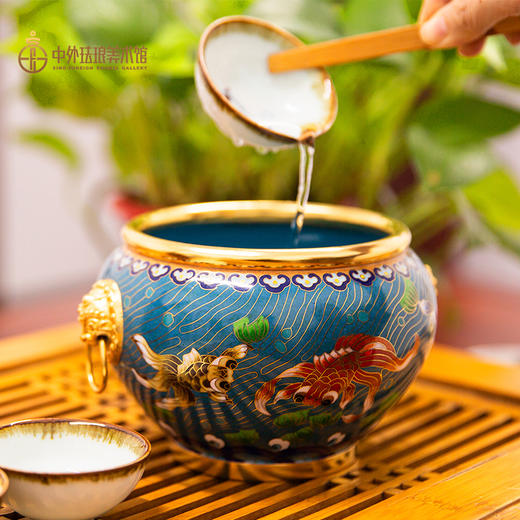 掐丝珐琅鱼藻纹缸 商品图6