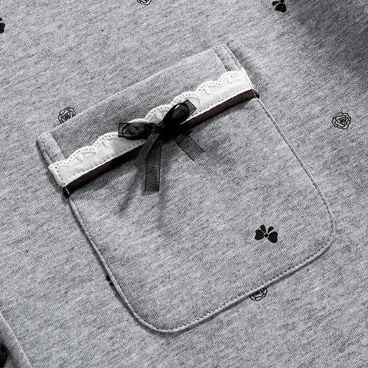 芬腾睡衣女春秋季纯棉长袖套装新款宽松休闲加大码全棉女款家居服 商品图2