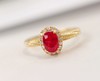 0.8ct刻面红宝石戒指 商品缩略图0